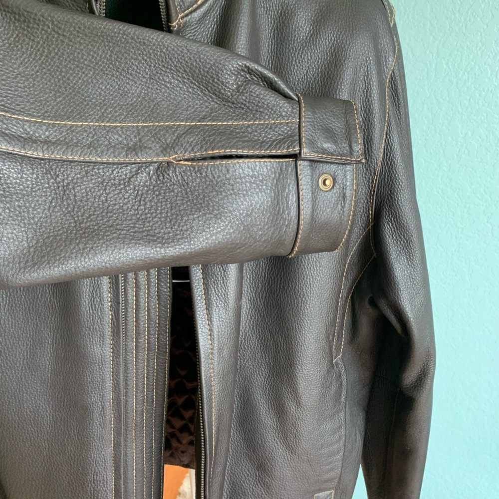 ‼️SOLD‼️ ROCKPORT Pebbled Leather Men’s Jacket - Picture 6 of 8